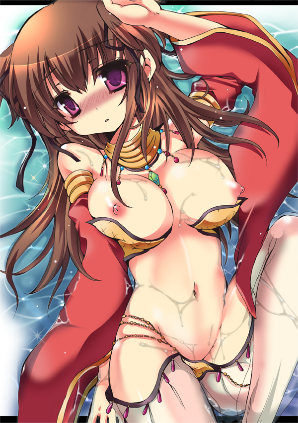 brown_hair exhibitionism gypsy gypsy_(ragnarok_online) purple_hair ragnarok_online