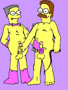 2boys ball_size_difference boner bowtie brown_hair cheating_husband color cowboy_boots erection flat_top_(hairstyle) front_view gay gay_handjob gay_sex glasses gloves gray_hair hand_behind_ass handjob handjob_with_gloves height_difference holding_penis holding_weapon male male_only masturbating_other motion_lines multiple_males multiple_penises mustache mutual_masturbation ned_flanders nude pecs penis penis_size_difference pink_background pleasure_face slightly_chubby standing stroking_cock tagme testicles the_simpsons tongue_out waylon_smithers whip yaoi