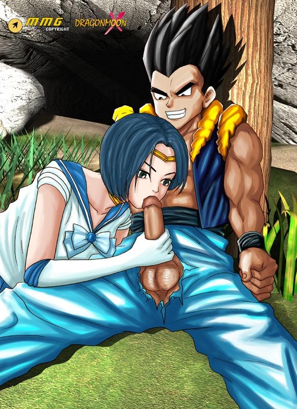 1boy 1girls ami_mizuno biceps big_penis bishoujo_senshi_sailor_moon blowjob blue_hair circlet clothed_sex clothing crossover dragon_ball dragon_ball_z dragon_moon_x elbow_gloves fellatio female gloves gotenks lips_at_tip male mmario_grant mmg muscle muscles muscular muscular_male oral penis penis_out ripped_clothing sailor_mercury straight testicles torn_clothes uncensored