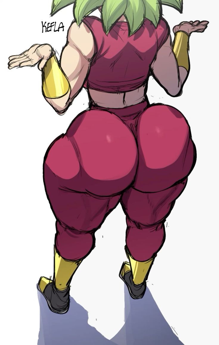 1female 1girls artist_request ass back_view big_ass curvy curvy_figure dragon_ball dragon_ball_super female girl huge_ass kefla name_tag solo solo_female