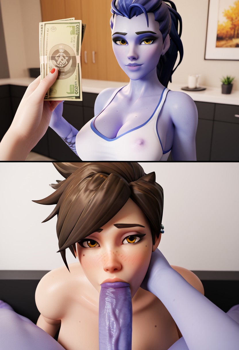 3d ai_generated futa_on_female futanari overwatch