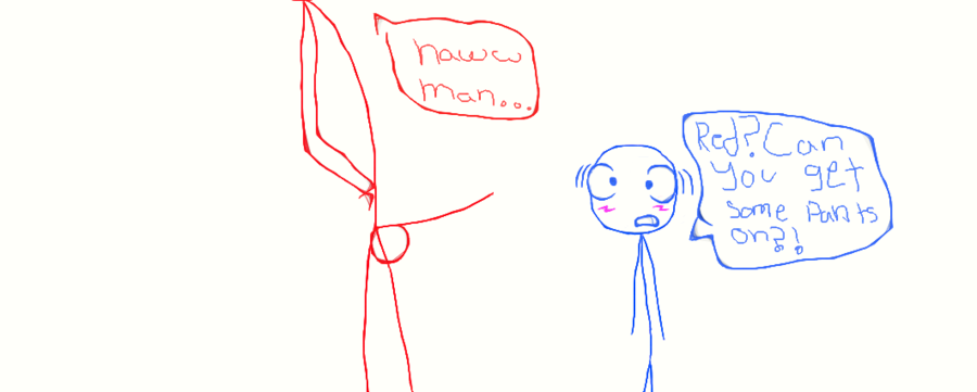 2boys blue_(dick_figures) dick_figures first_porn_of_franchise penis red_(dick_figures) stickman yeahhuh