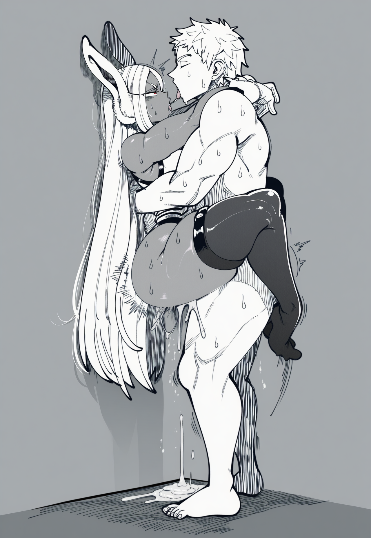 1boy, ai generated, all for one, bad end, breasts, conjugal slavery, corruption, cum in pussy, cum trail, defeated heroine, enemies to lovers, enemies with benefits, female, in love, large breasts, making out, male, mirko, miruko, mullon, my hero academia, no escape, nude, obedient bitch, possible impregnation, pussy, rough sex, rumi usagiyama, secretly loves it, sex, stockholm syndrome, straight, submitting to enemy