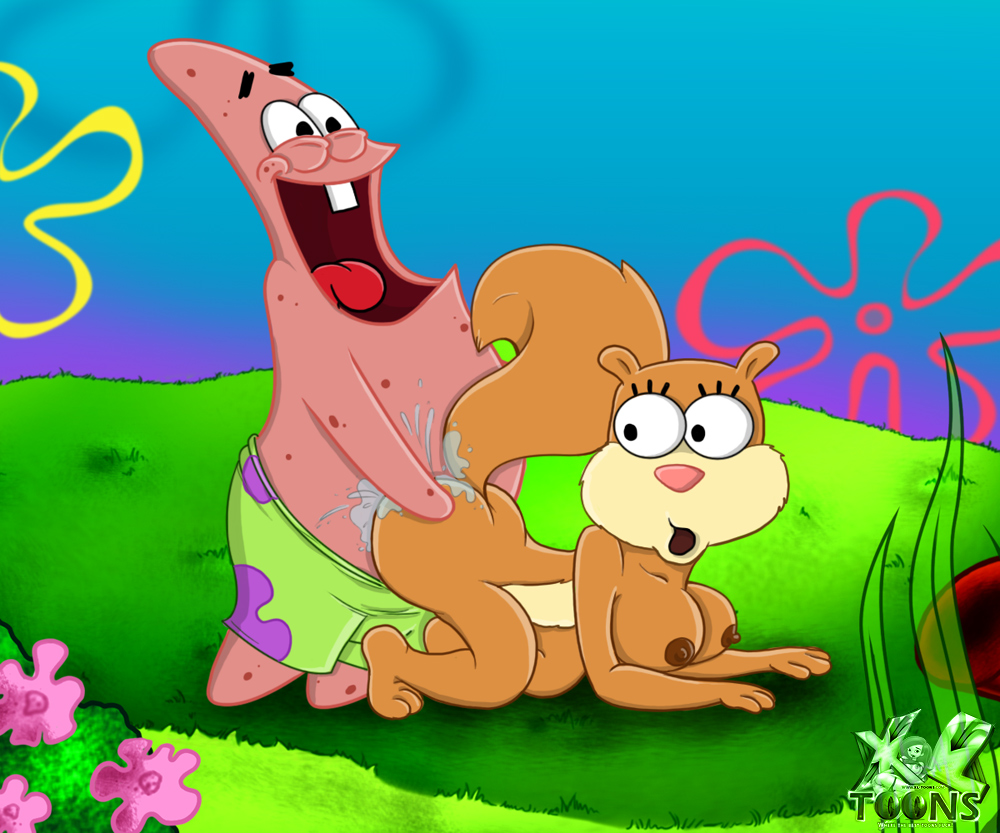 ambiguous_penetration breasts cum_inside cum_on_ass doggy_style drooling female glans insertion interspecies male nickelodeon nipples nude one_tooth patrick_star sandy_cheeks smooth_skin spongebob_squarepants squirrel starfish xl-toons.com