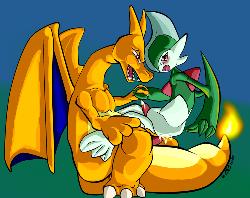 charizard color cum fire gallade insertion interspecies male male_only multiple_males nintendo nude penis pokemon pokemon_(species) sex side_view tagme tail tail_fire yaoi