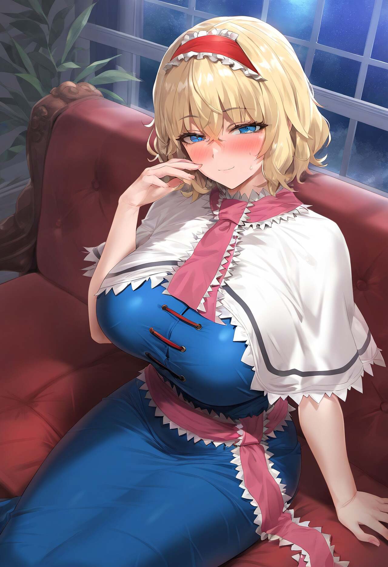 ai_generated alice_margatroid big_breasts blonde_hair mikayori touhou