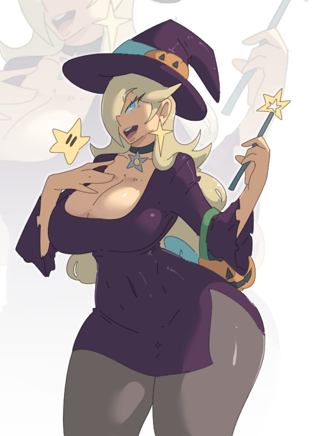 blonde_hair breasts female female_only hat leedraw11 nintendo princess_rosalina solo super_mario_galaxy