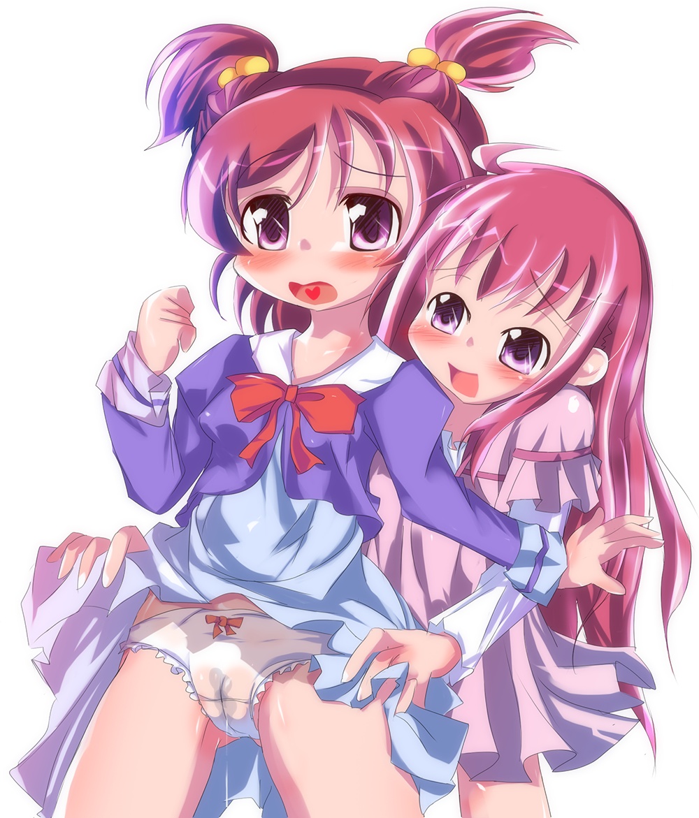 ayano2k blush clothing dress nozomi_yumehara panties pretty_cure tagme yes!_precure_5 yuri