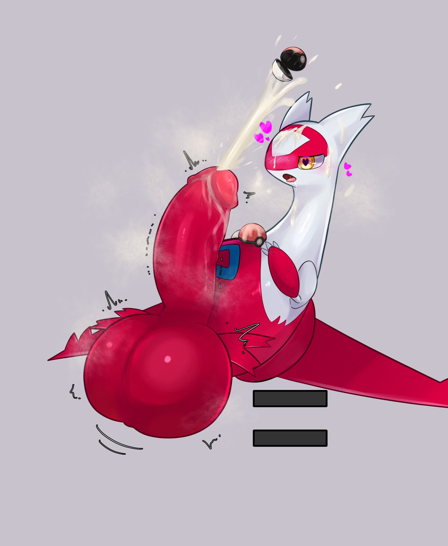 after vore, balls, big balls, big penis, bodily fluids, clenching balls, cock vore, cum, cum disposal, cum vore, cummification, cumshot, digestion, dragon, ejaculation, excessive cum, excessive genital fluids, fatal vore, feral, gameplay mechanics, generation 3 pokemon, genital fluids, genitals, grey background, gui, health bar, hi res, huge balls, huge cock, hyper, hyper balls, hyper genitalia, hyper penis, inside balls, latias, legendary pokemon, male, monotone background, mythological creature, mythological scalie, mythology, nintendo, penile, penis, pokeball, pokemon, pokemon (species), red balls, red body, red penis, scalie, simple background, solo, vore, white body, yellow eyes, zeg yoros