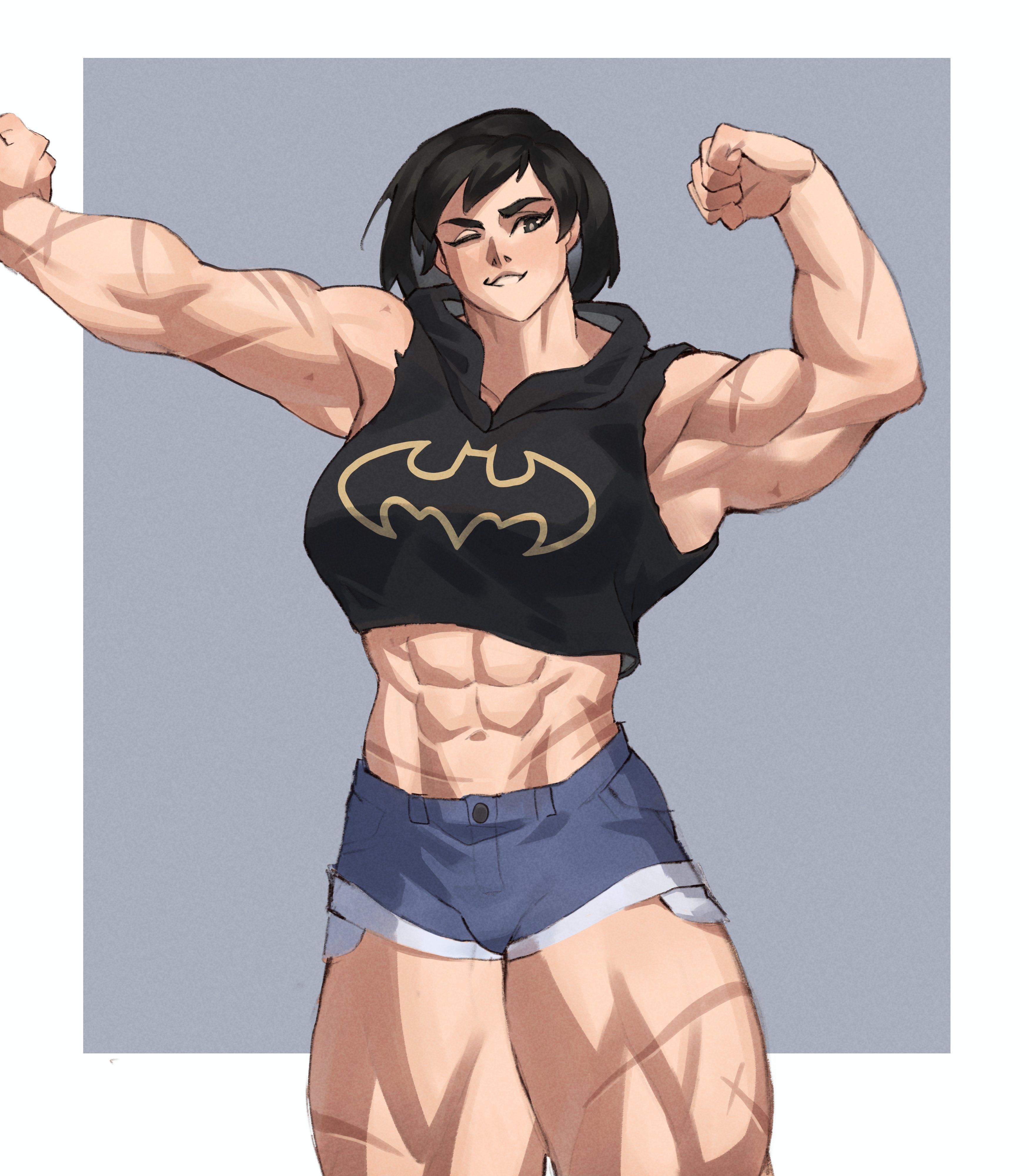 1girls, absurd res, asian, asian female, athletic, athletic female, batgirl, batgirl (cassandra cain), batman (series), cassandra cain, chinese, chinese female, clothed, clothed female, dc, dc comics, encariah1, female, female focus, female only, happy, happy female, hi res, light skin, light-skinned female, muscular, muscular female, scars, scars all over, smile, smiling, solo, solo female, solo focus, toned, toned female