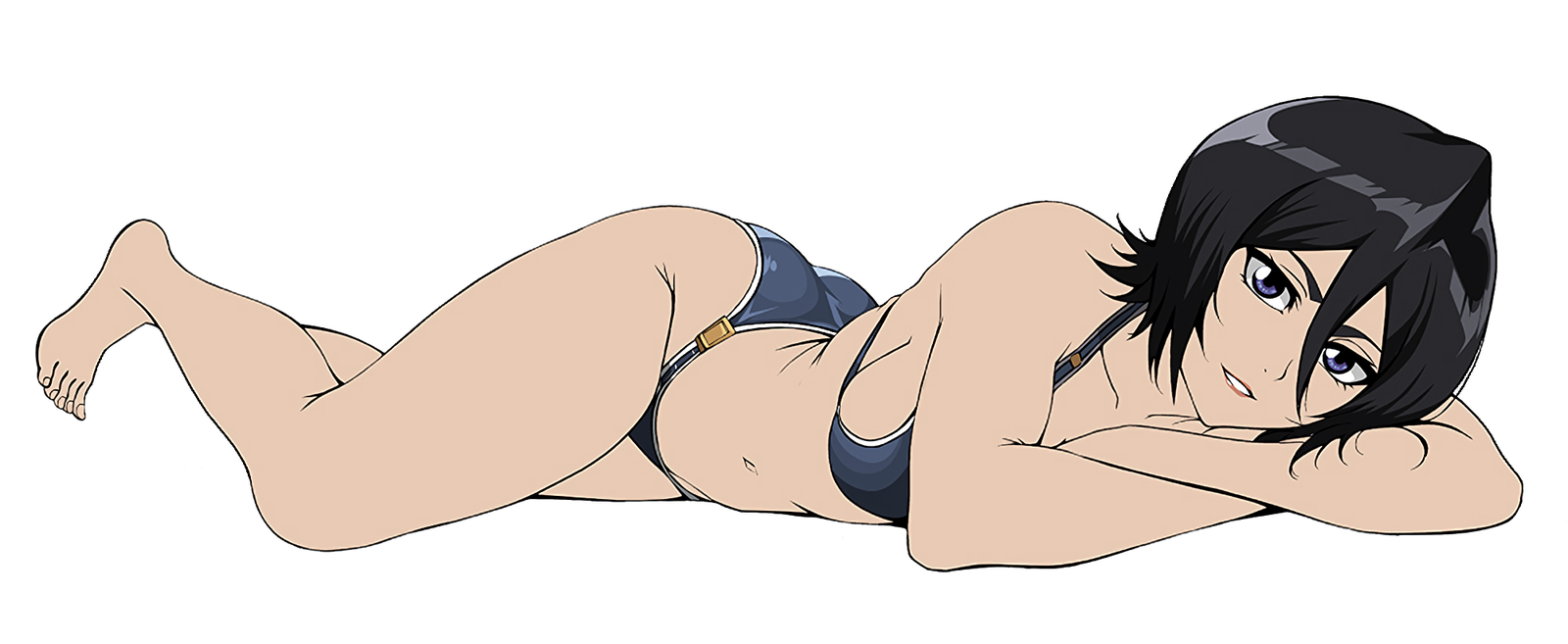 1girls, alluring, ass, bare legs, big ass, big breasts, bikini, black hair, bleach, blue eyes, breasts, cleavage, female, female only, kuchiki rukia, light-skinned female, pin up, solo, wip, yxyyxy