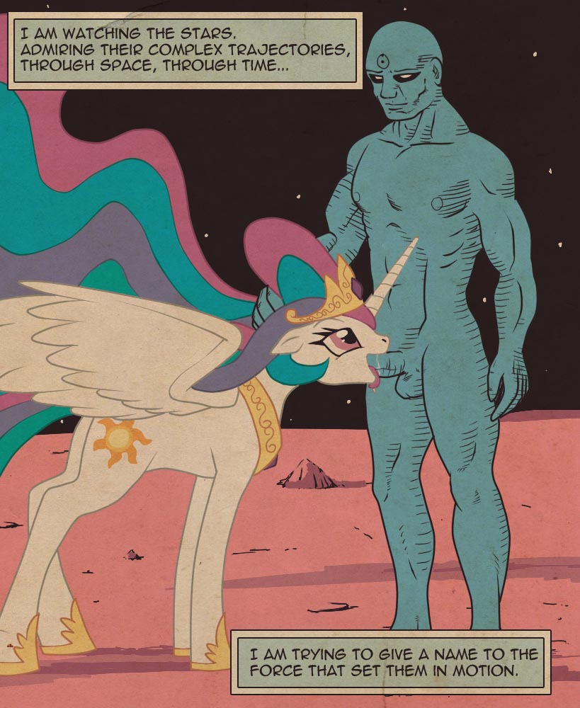 9_6 crossover dc_comics doctor_manhattan friendship_is_magic my_little_pony princess_celestia_(mlp) smooth_skin watchmen zoophilia