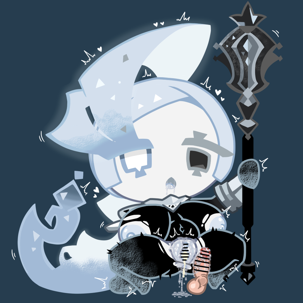 big breasts, cookie run, cookie run kingdom, creampie, cum, cum inside, light blue hair, light-skinned female, long hair, lorennsfw, multicolored eyes, salt cellar cookie, tagme, torn clothes