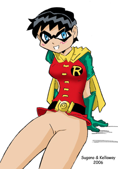 1girls 2006 batman_(series) dan_kellaway dc dc_comics dick_grayson female female_only robin_(dc) robin_(dick_grayson) rule_63 solo sugano