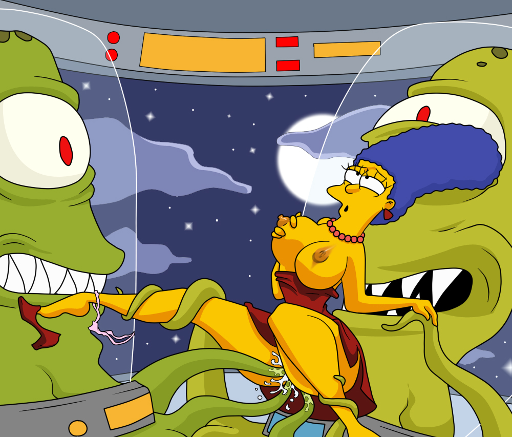 cum_inside double_penetration female human kang kodos marge_simpson masterman114 penetration tentacle the_simpsons