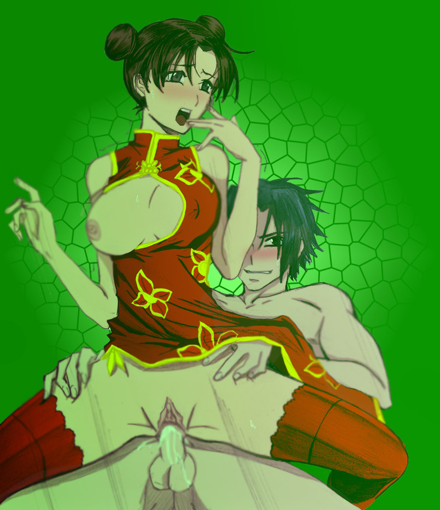 1boy, 1girls, big breasts, breast slip, breasts, clothed female nude male, covered nipples, cum, cum in pussy, dress, eridaiho, female, human, male, naruto, naruto (series), nipples, no bra, no panties, one breast out, penis, pussy, reverse cowgirl position, sasuke uchiha, sex, spread legs, straddle, straight, tenten, thighhighs, uncensored, vaginal penetration, yameta62