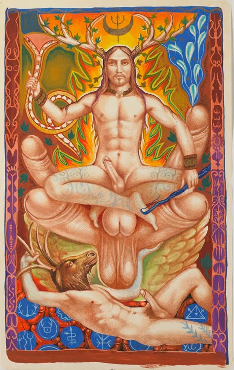 cernunnos herne_the_hunter male_only multiple_penises nude_male paganism penis religion