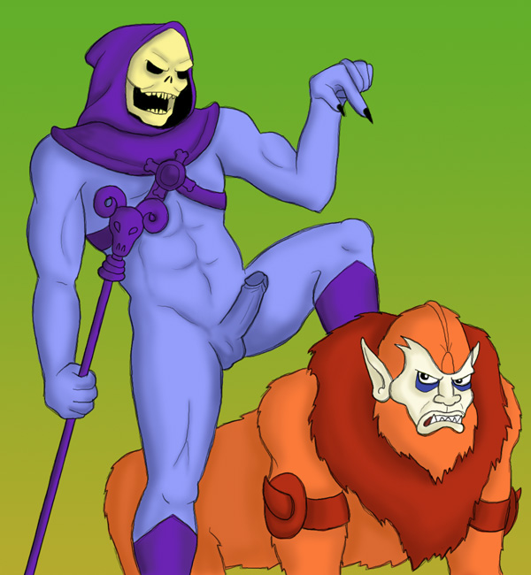 2boys beast-man male male_only masters_of_the_universe multiple_males perfectlynormal skeletor