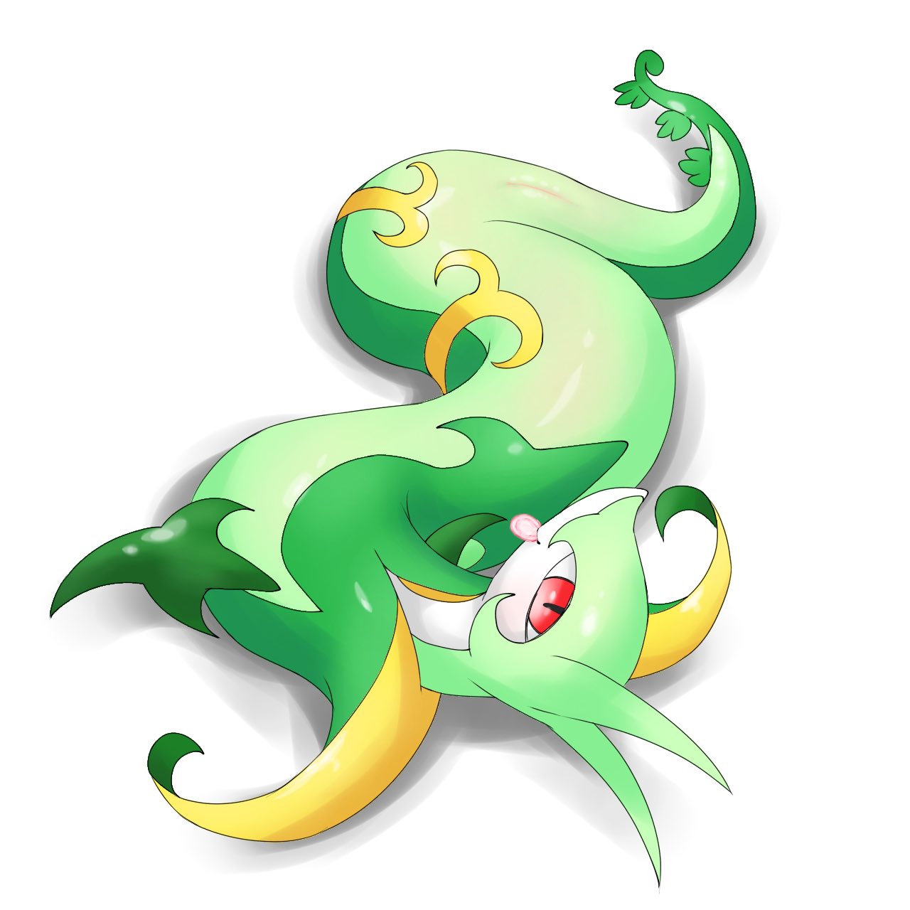 female feral generation_5_pokemon hi_res nintendo p1sse1 pokemon pokemon_(species) serperior solo