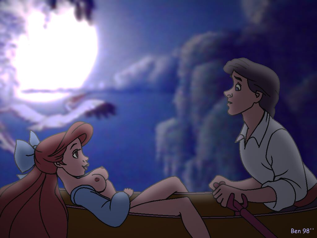 1990s 1998 20th_century ariel ben_(artist) disney female male nipples prince_eric straight_hair the_little_mermaid