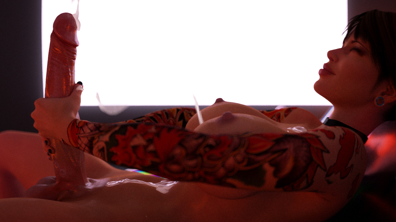 1futa, 3d, areolae, balls, big breasts, breasts, cum, cum on breasts, cum on self, cumming, cumming on body, cumming on self, cumming on stomach, cumshot, erect, erect cock, erect dick, erect penis, erection, futa only, futanari, hard cock, hard dick, hard dick's night, hard penis, huge cock, intersex, large breasts, masturbation, nipples, penis, smerinka, solo, tattoo, tattooed arm, tattooed arms, tattoos, testicles