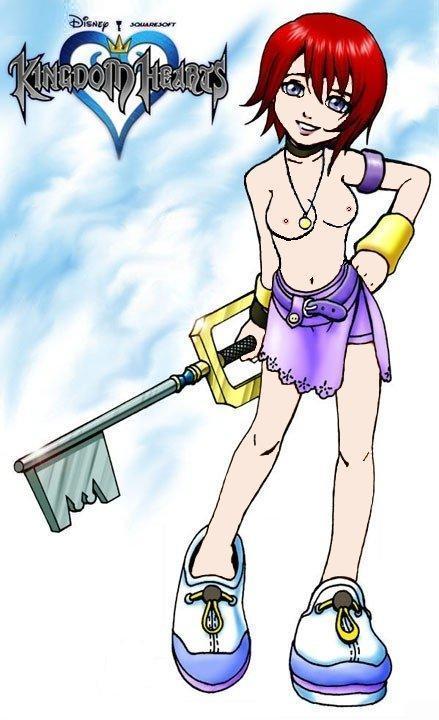 casual disney female footwear human kairi keyblade kingdom_hearts neckwear nipples square_enix tagme weapon