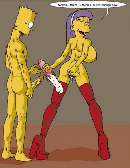 bart_simpson dildo female high_heel_boots high_heels human male platform_heels sherri_mackleberry straight terri_mackleberry the_fear the_simpsons