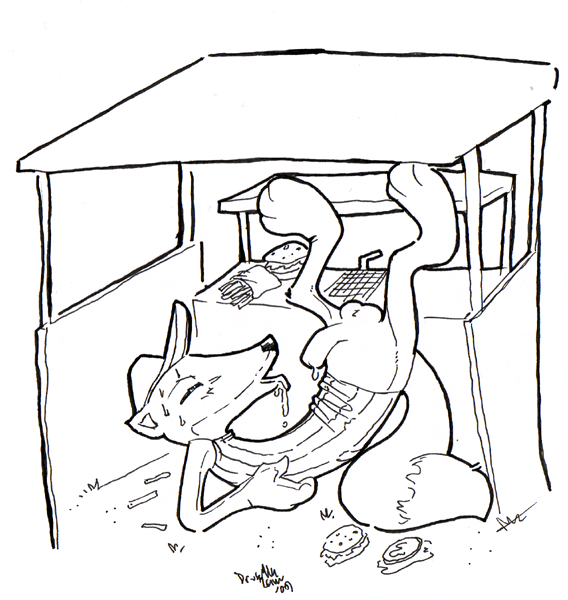 banjo-kazooie fox joe joe_(banjo-kazooie) male male_only monochrome rareware solo