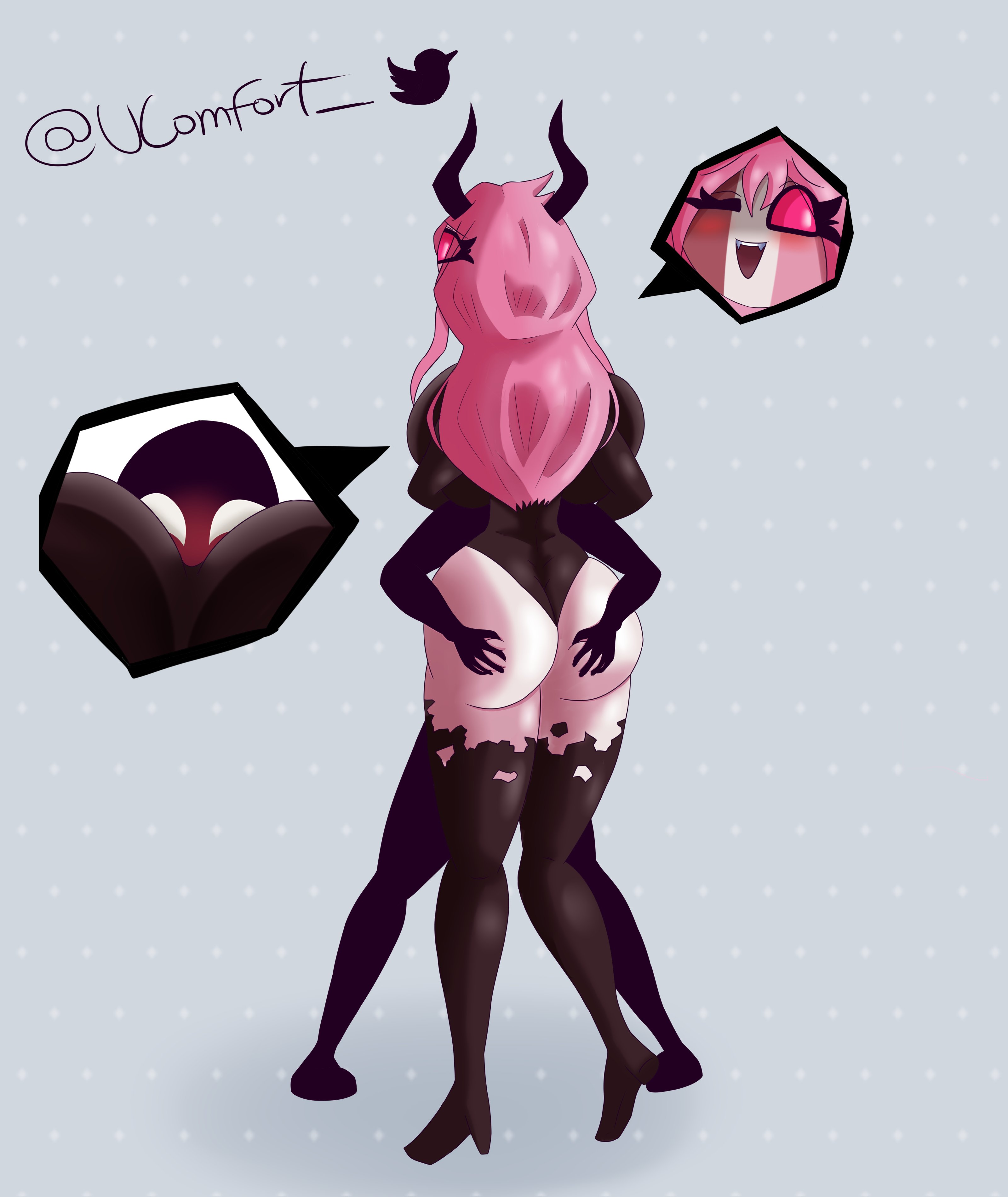1boy, 1girls, anon, ass, ass grab, breasts, demon, female, friday night funkin, friday night funkin mod, full comfort, head between breasts, male, mid fight masses, sarvente (demon form), sarvente (dokki.doodlez), sarvente (friday night funkin), succubus, tagme