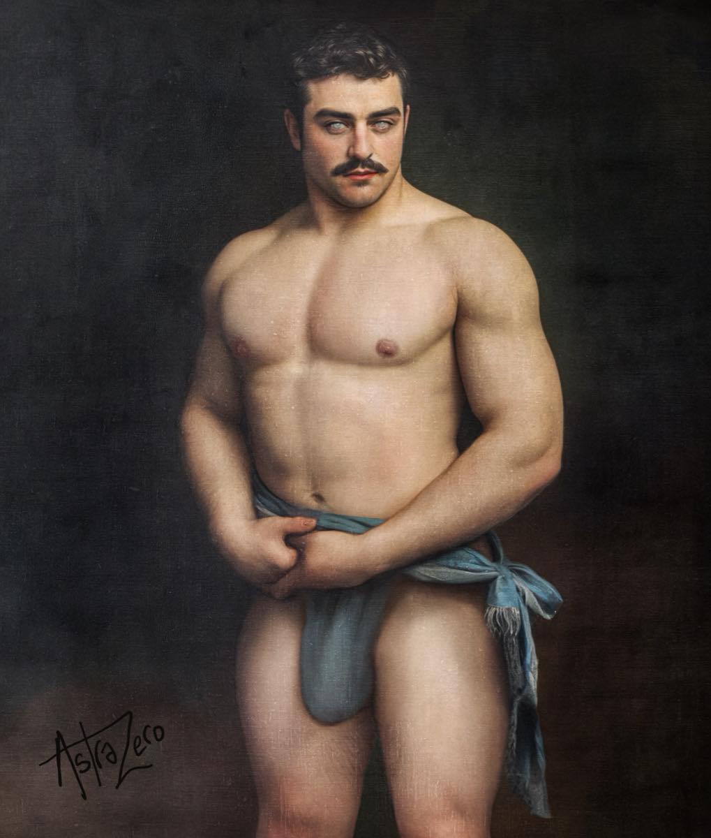 astra_zero big_balls big_penis gay historical history male male/male male_only maurice_deriaz muscle painting yaoi