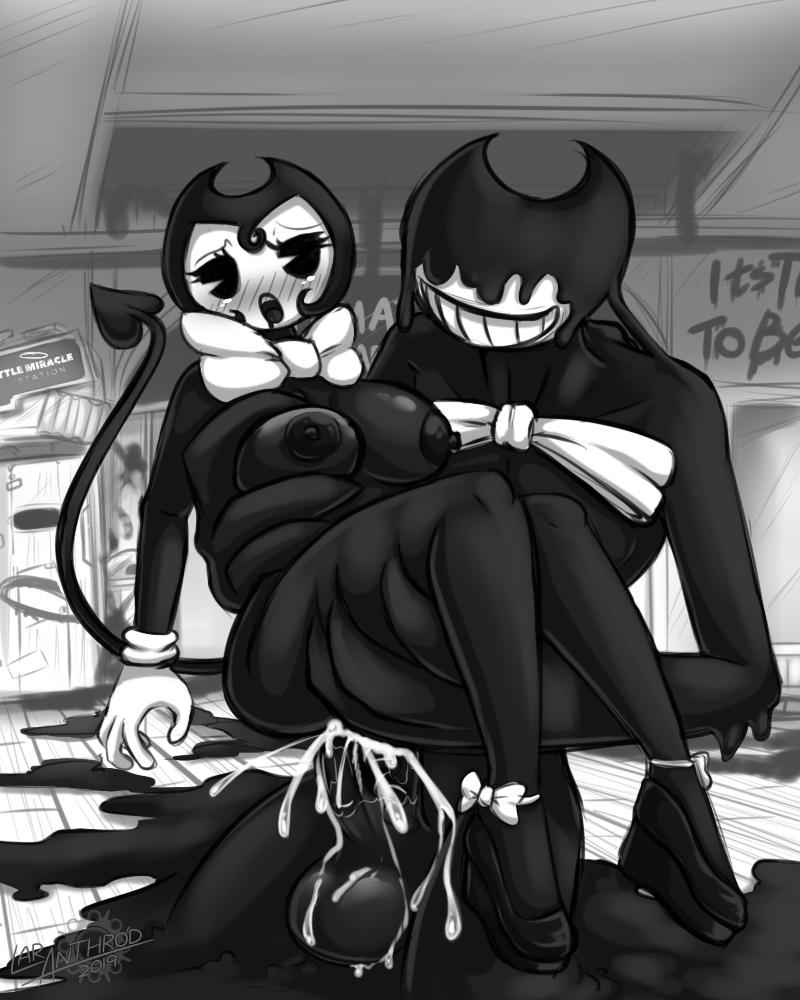 anthro_on_anthro bendy bendy_and_the_ink_machine bendy_fem bendy_the_dancing_demon bethy_(laranthrod) breasts cum cum_inside ink latiar tagme