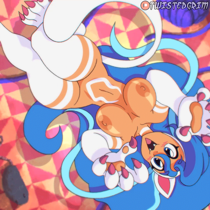 animated, animated gif, anus, areola, areolae, ass, big areola, big areolae, big breasts, big nipples, bimbo, blue hair, bouncing breasts, breasts, capcom, cat girl, catgirl, darkstalkers, felicia, felicia (darkstalkers), female, gif, happy, huge areola, huge areolae, huge breasts, huge nipples, large areolae, large breasts, large nipples, looking at viewer, nipples, pussy, twistedgrim, wrong eye color