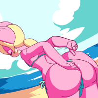 1boy, animated, ass, balls, balls bulge, balls in panties, crossdressing, diives, femboy, furry, huge ass, lowres, male, male only, panties, panty bulge, prince kiwa, sexually suggestive, solo, trap, wedgie, wide hips