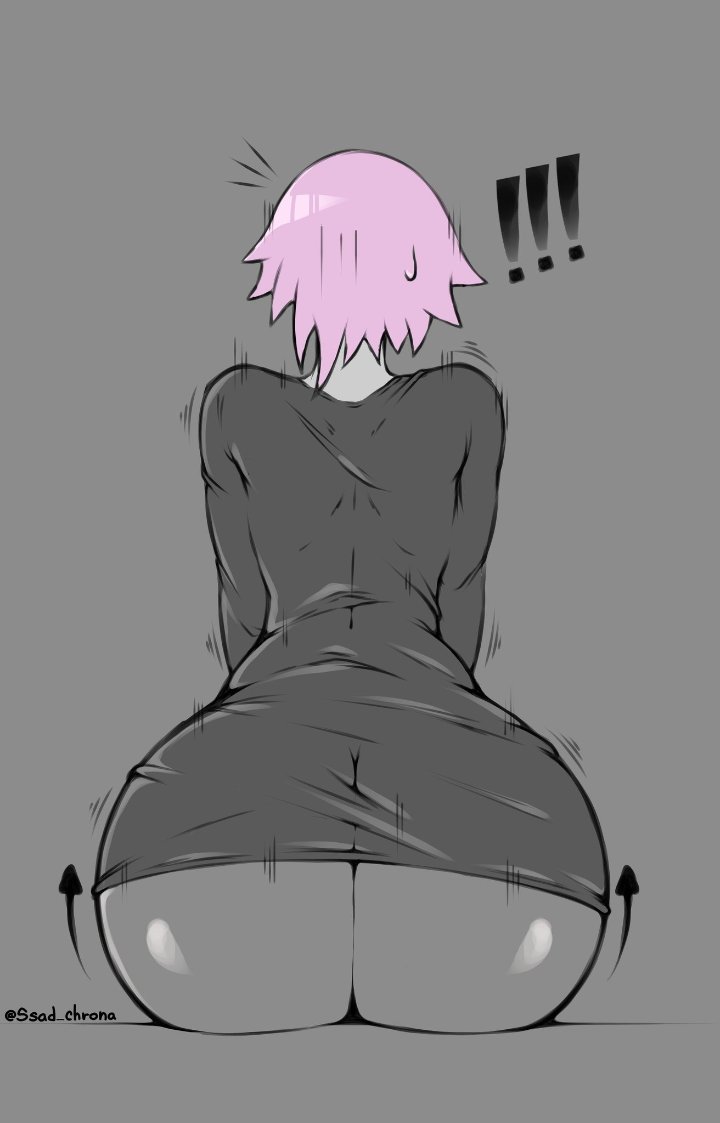 1girls, accidental exposure, ambiguous gender, ass, ass focus, back view, bottom heavy female, crona (soul eater), dress, dress lift, gothic, gothic girl, hourglass figure, huge ass, long dress, pink hair, short hair, sitting, soul eater, ssad chrona, startled, sweat, sweatdrop, tagme, tagme (artist), thick thighs, tight clothing, trembling, viewed from behind, wide hips