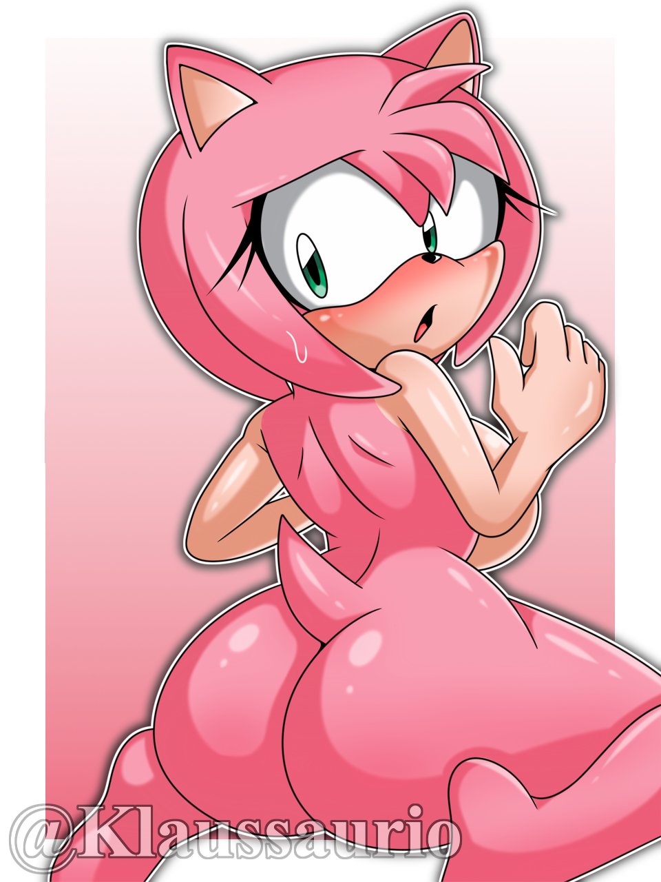 amy rose, breasts, female, klaussaurio, large breasts, nude, sonic (series), tagme