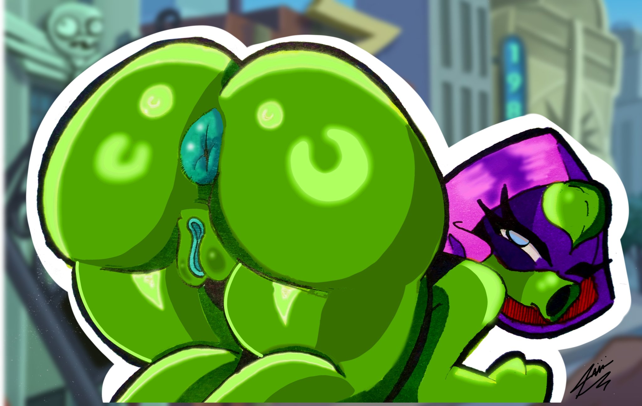 Green Shadow's figure disappearing into the darkness a captivating silhouette