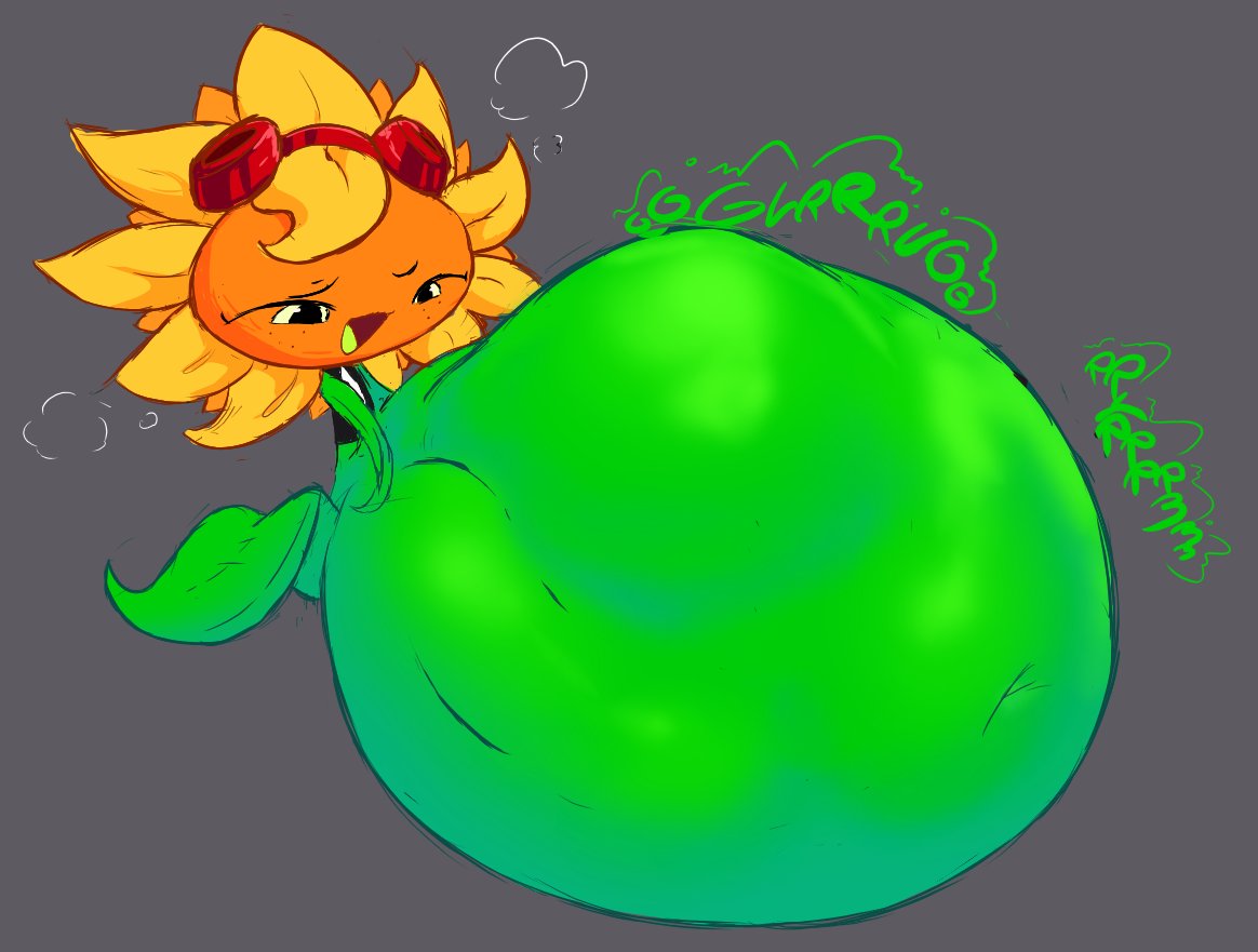 1girls, anthro, anthrofied, ass, belly, belly bulge, breasts, cheeze burgr, digestion, fat, female, female pred, flora fauna, plant, plant girl, plant humanoid, plantie, plants vs zombies, plants vs. zombies, popcap games, pred, pussy, solar flare (pvz), sunflower (pvz), vore, vore belly
