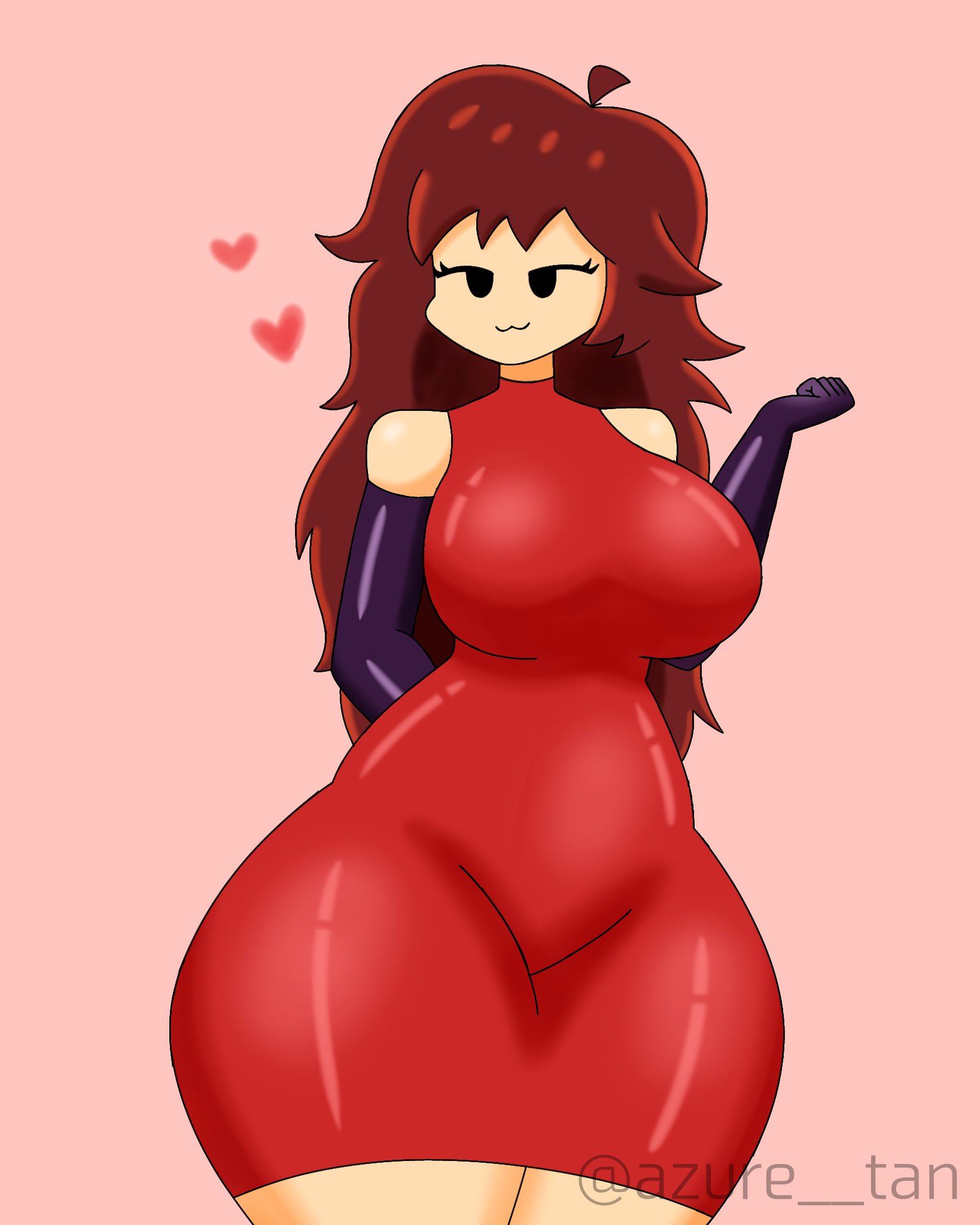 auburn hair, azure (artist), friday night funkin, friday night funkin mod, girlfriend (friday night funkin), sex mod gf, wide hips