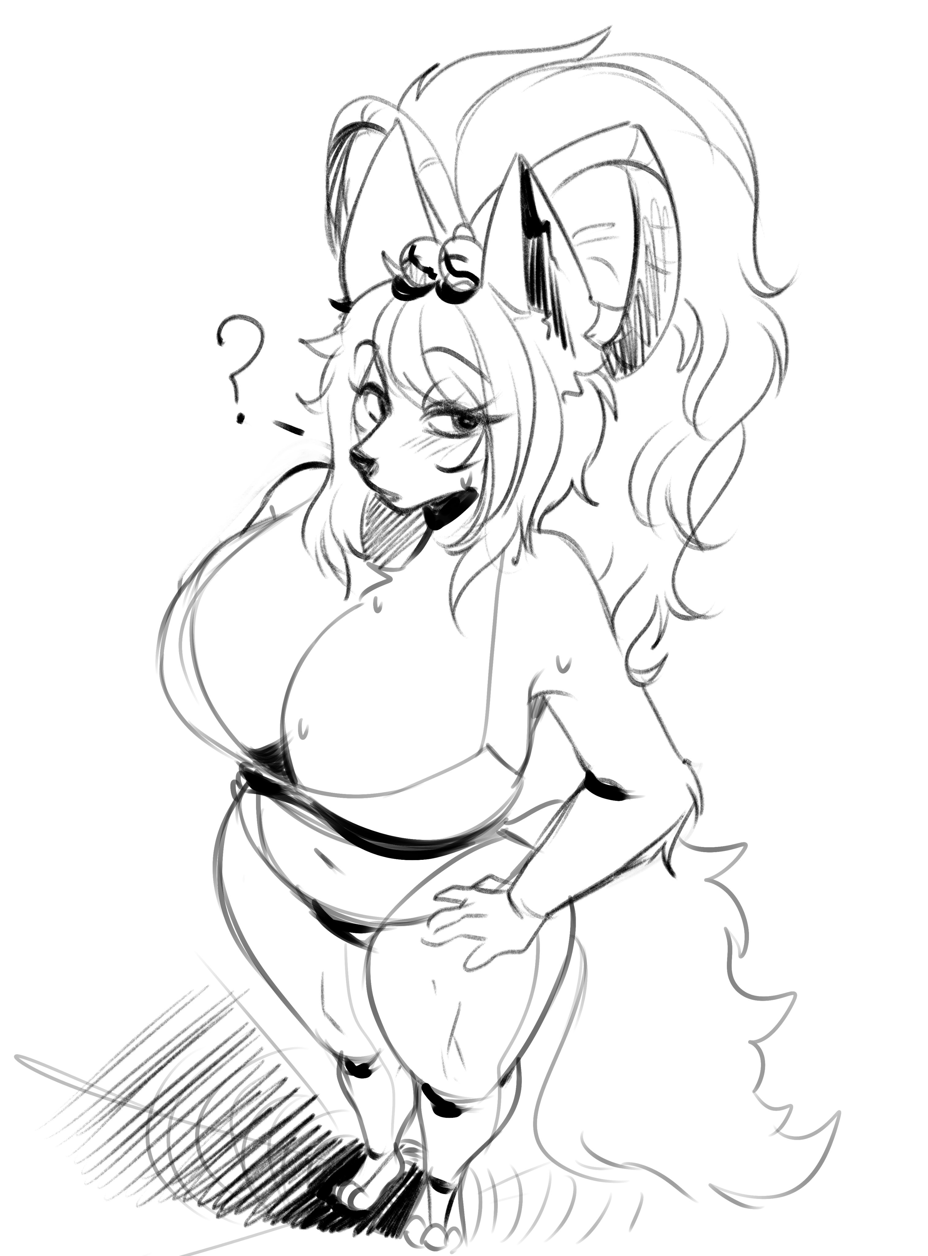 1girls, anthro, anthro female, anthro focus, artium mo, big ass, big breasts, big butt, big hips, big nipples, big thighs, bra, breasts, ceroba (undertale yellow), ceroba ketsukane, female, fox, fox ears, fox girl, fox humanoid, fur, furry, furry ass, furry breasts, furry female, long hair, looking at viewer, solo, solo focus, sweat, undertale, undertale (series), undertale au, undertale fanfiction, undertale yellow