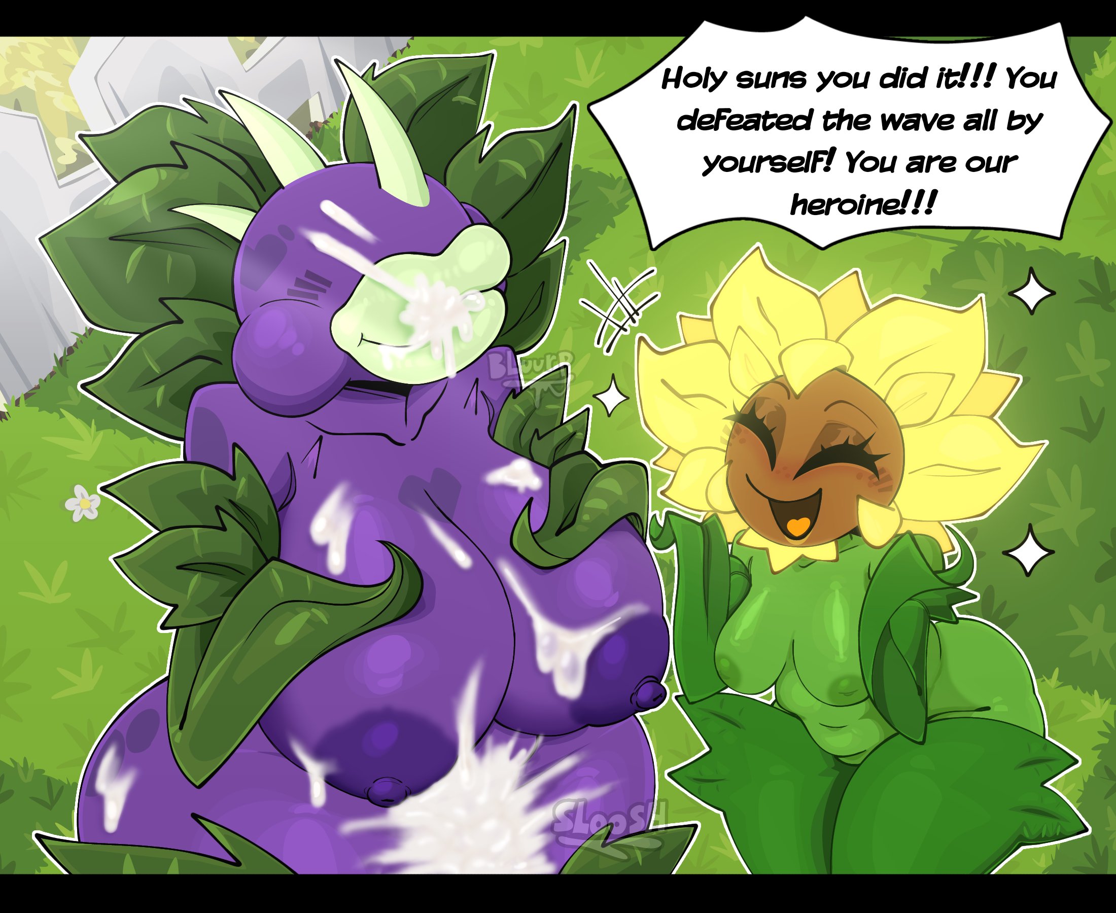 1girls, after sex, after vaginal, anthro, anthrofied, ass, big breasts, breasts, chomper (pvz), cum, female, flora fauna, gallo wazavi, huge breasts, large breasts, larger female, massive breasts, monster, monster girl, plant, plant girl, plant humanoid, plantie, plants vs zombies, plants vs. zombies, popcap games, pussy, sharp teeth, sunflower (pvz), zombie, zombie (pvz)