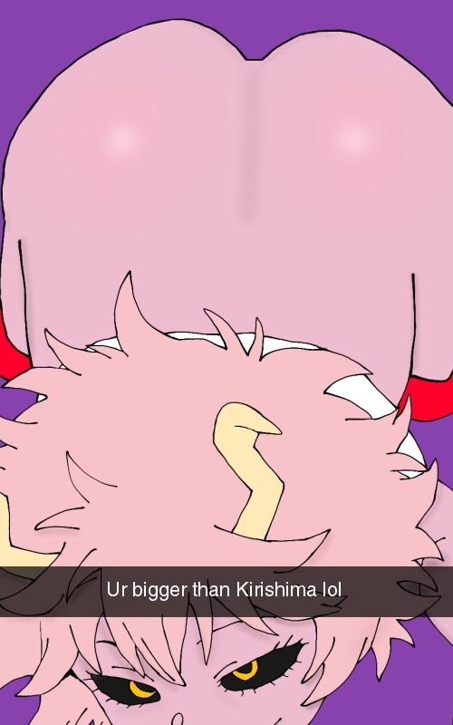 arched back, ass, ass focus, booty, eijirou kirishima, mina ashido, my hero academia, netorare, nudes, pink hair, pink skin, rookiefun, sexting, snapchat