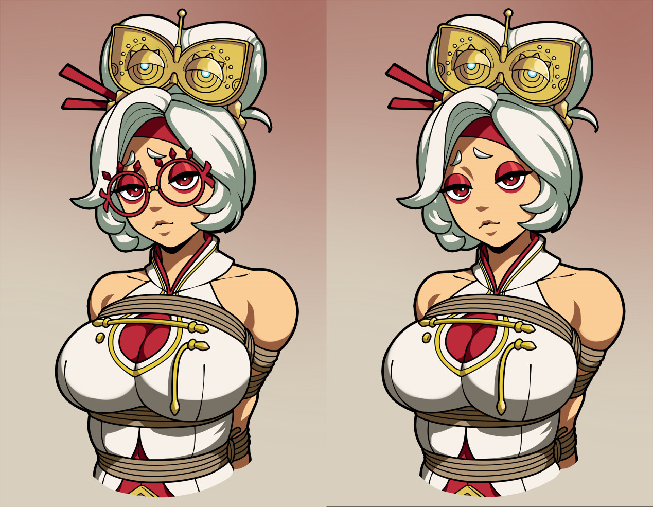 1girls, big breasts, bondage, breasts, bsdm, female, jam-orbital, purah, rope bondage, sheikah, tagme, tears of the kingdom, the legend of zelda