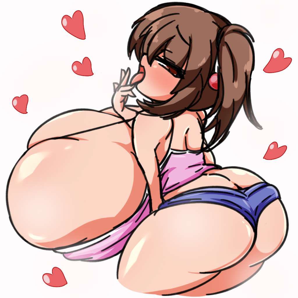 1girls, breasts, brown hair, female, huge breasts, hyper, hyper breasts, looking at viewer, moyashi udon, original, tagme