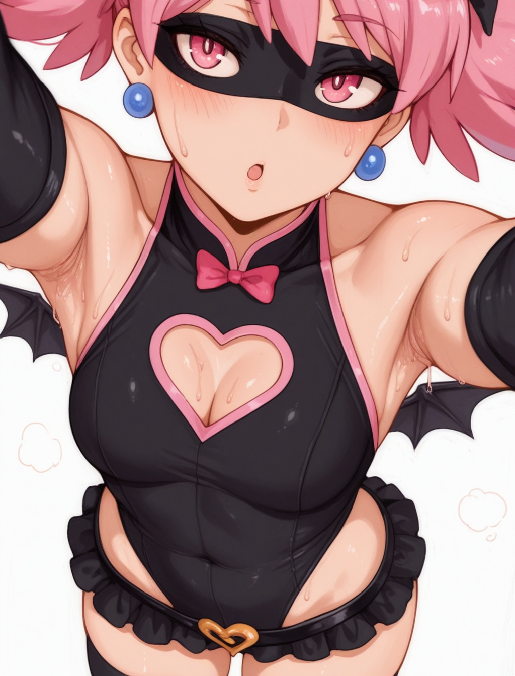 1girls, ai assisted, ai generated, boku no hero academia, female, female only, haneyama kazuho, lee (artist), light skin, light-skinned female, looking back, mask, my hero academia, nude, nude female, pale skin, pale-skinned female, pink hair, pop step, presenting, presenting hindquarters, thick thighs, thighs, twintails, vigilante: my hero academia illegals, wide hips, wide thighs
