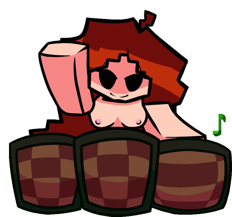 1girls, auburn hair, edit, female, female only, friday night funkin, girlfriend (friday night funkin), minecraft, naked, naked female, note block, noteblock, nude, nude female, red hair, self upload, solo, solo female