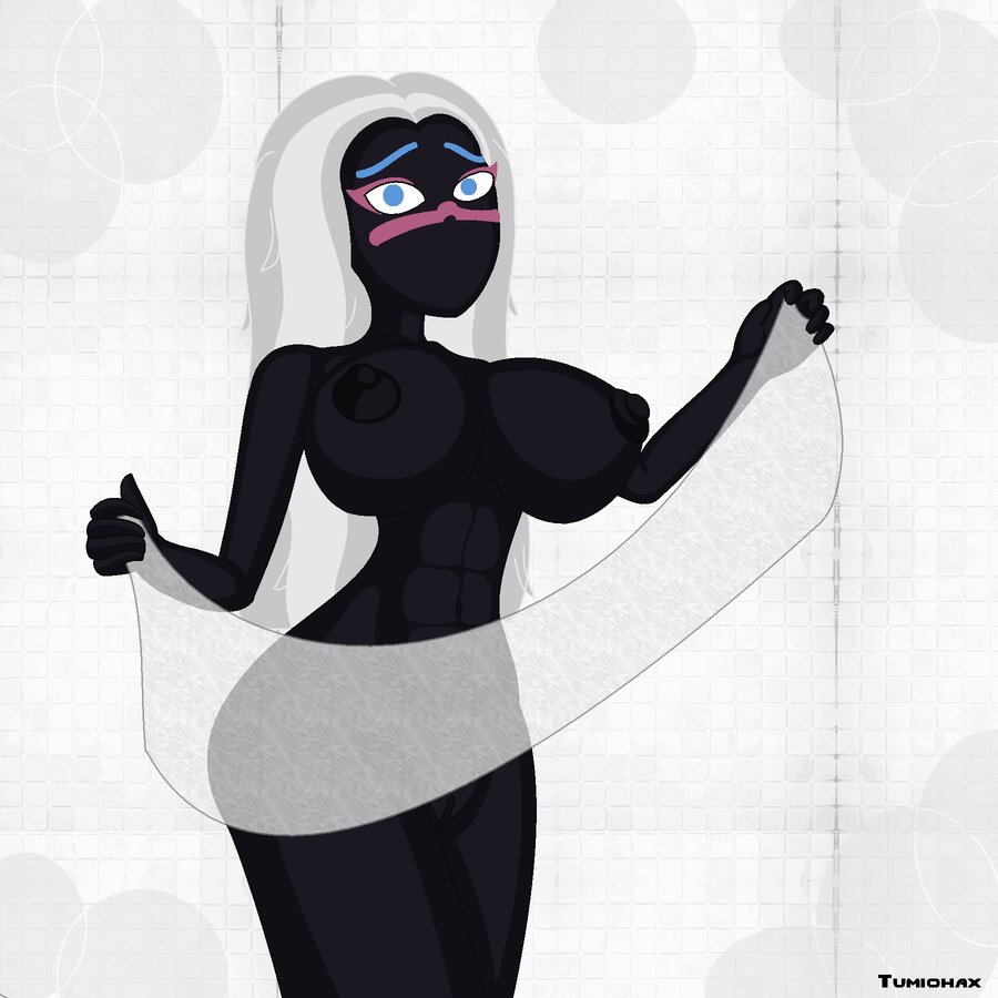 abs black black_skin breasts curvy duck_dodgers erect_nipples female huge_breasts martian puffy_nipples pussy queen_tyr'ahnee tumiohax very_long_hair white_hair wide_hips