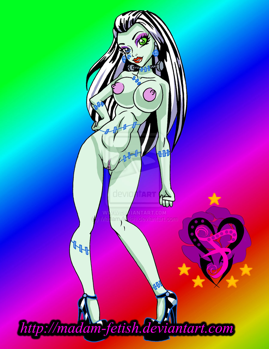 female frankie_stein high_heels madam-fetish monster_high platform_heels tagme watermark