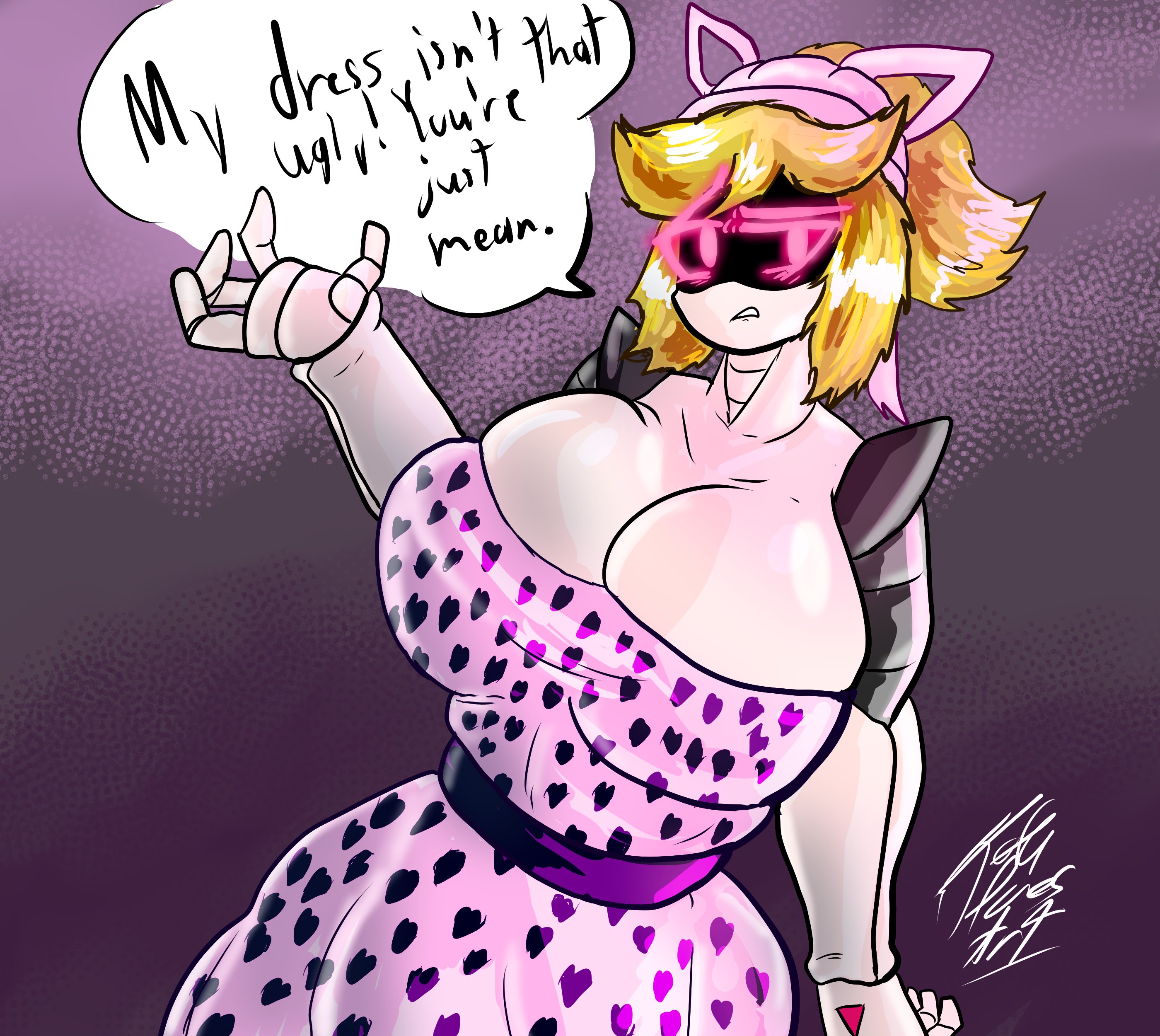 breasts, cleavage, female, female only, glitch productions, large breasts, lizzy (murder drones), murder drones, robot, robot girl, tight fit, tofudoesart, white body, worker drone
