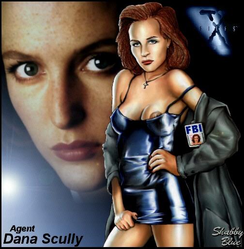 1girls actress blue_eyes breasts celebrity cross_necklace crucifix dana_scully fbi female female_only gillian_anderson name_tag necklace nipples orange_hair real_person redhead shabby_blue solo tagme x-files