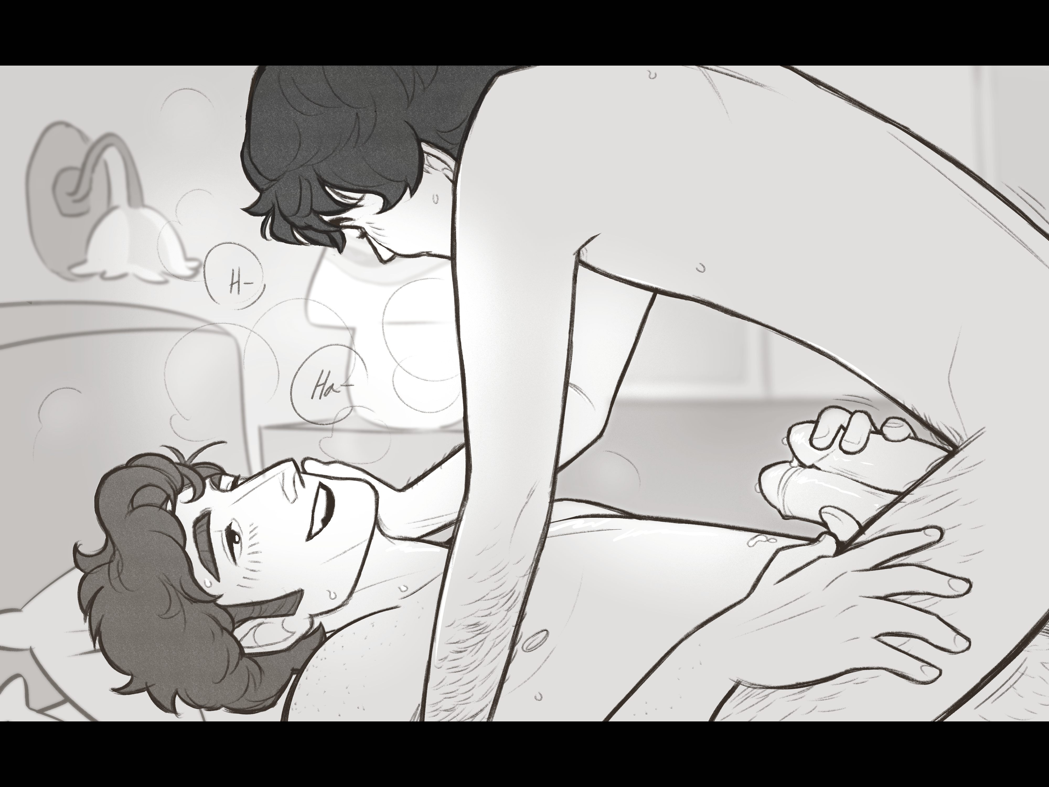 frottage, john lennon, male, male/male, mclennon, panting, paul mccartney, precum, the beatles